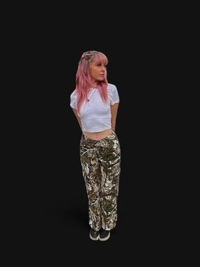 Amazon Women’s Camouflage Wide-Leg Pants - Olive